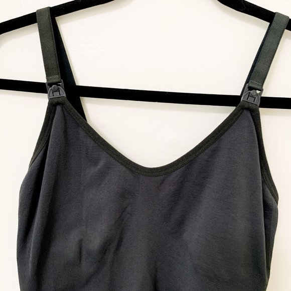 Exclusive of trims charcoal gray nursing tank cami L - Picture 2 of 4